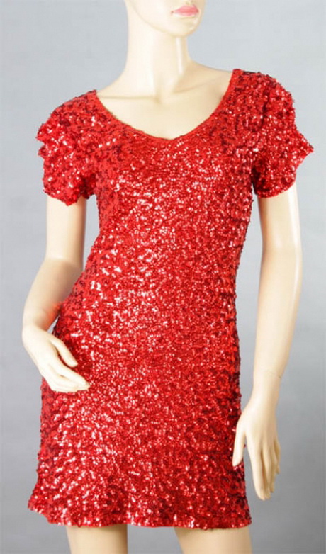 Pailletten jurk rood pailletten-jurk-rood-05-16