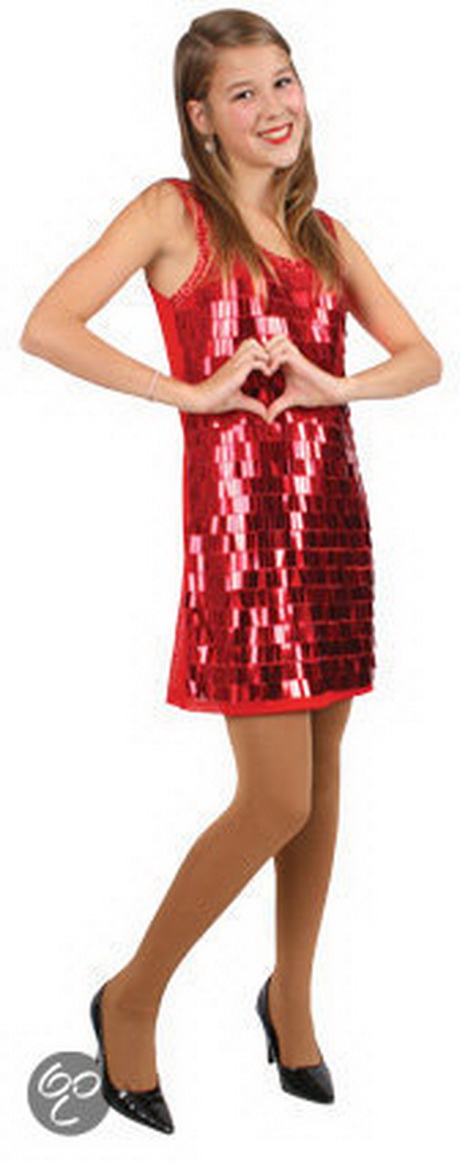 Pailletten jurk rood pailletten-jurk-rood-05-7