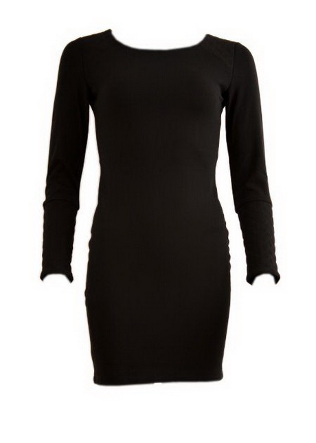 Zwart jurk lange mouw zwart-jurk-lange-mouw-75-11