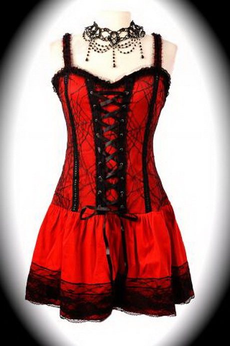 Zwart rode jurk zwart-rode-jurk-66-13
