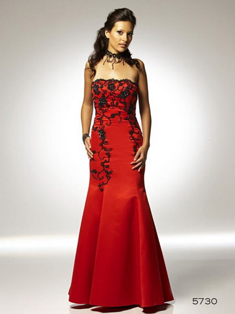 Zwart rode jurk zwart-rode-jurk-66-15