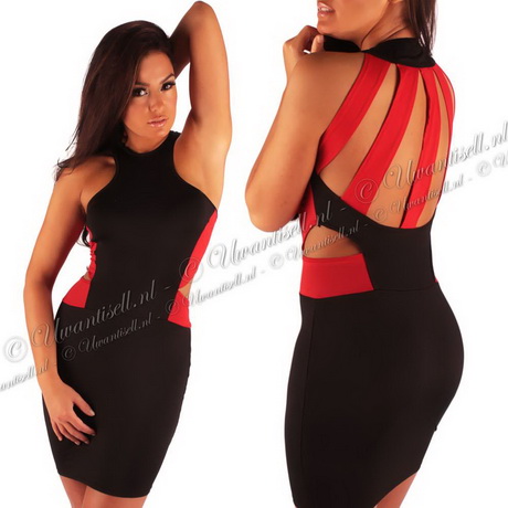 Zwart rode jurk zwart-rode-jurk-66-2
