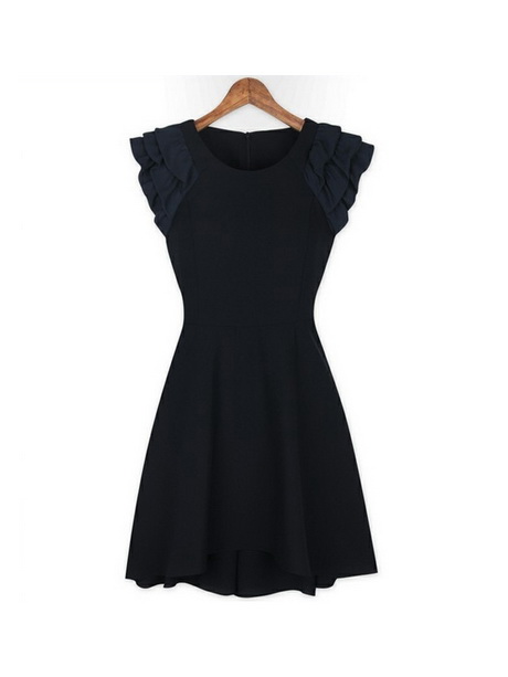 Zwarte jurk korte mouw zwarte-jurk-korte-mouw-88-10