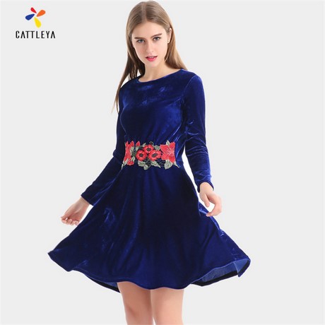 Lange jurk donkerblauw lange-jurk-donkerblauw-75_9