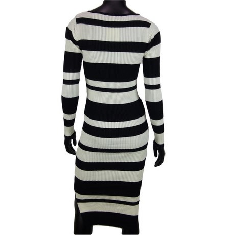 Zwart wit gestreepte lange jurk zwart-wit-gestreepte-lange-jurk-71_8