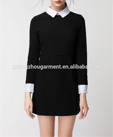 Zwarte jurk met witte kraag zwarte-jurk-met-witte-kraag-83_17