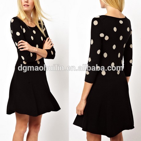 Zwarte jurk met witte stippen zwarte-jurk-met-witte-stippen-46_5
