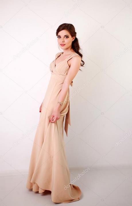 Pastel lange jurk