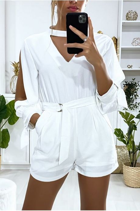 Witte playsuit
