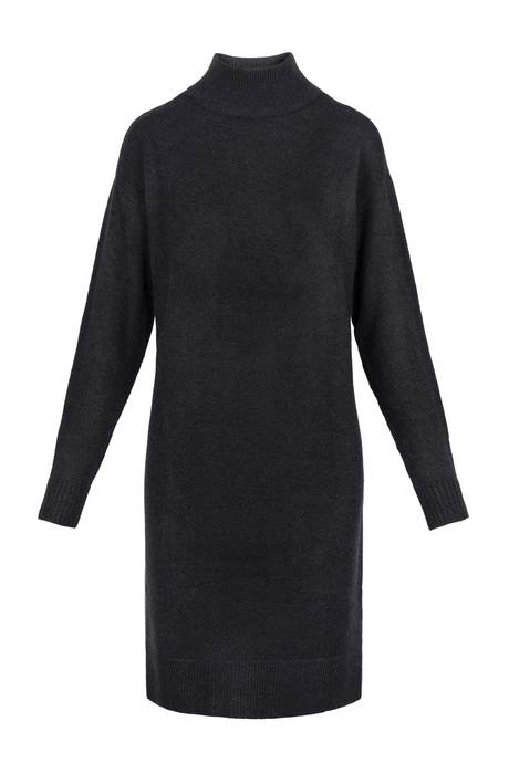 Gebreide jurk zwart met col gebreide-jurk-zwart-met-col-78_3