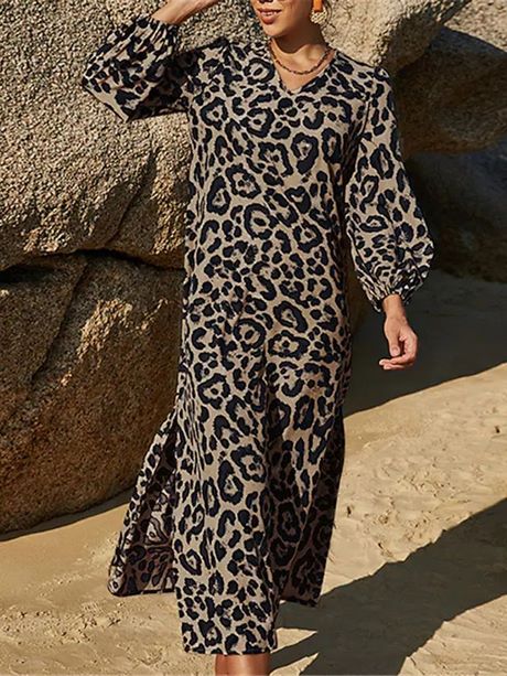 Lange jurk luipaardprint lange-jurk-luipaardprint-19