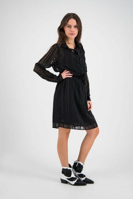 Chiffon jurk zwart chiffon-jurk-zwart-64_2