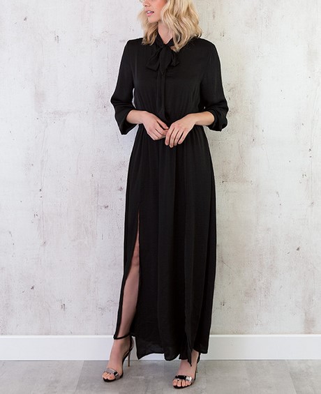 Maxi dress met split zwart maxi-dress-met-split-zwart-53_8