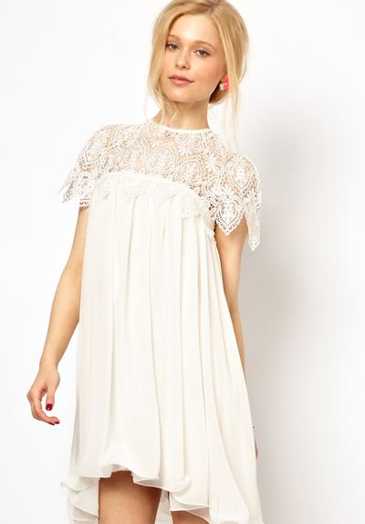 Witte chiffon jurk witte-chiffon-jurk-69
