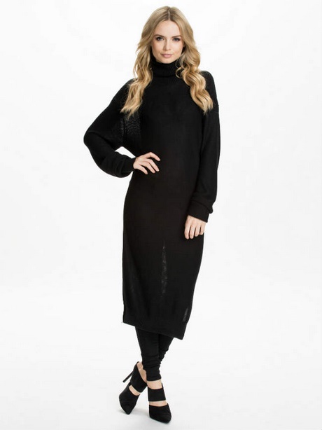 Lange zwarte gebreide jurk lange-zwarte-gebreide-jurk-23