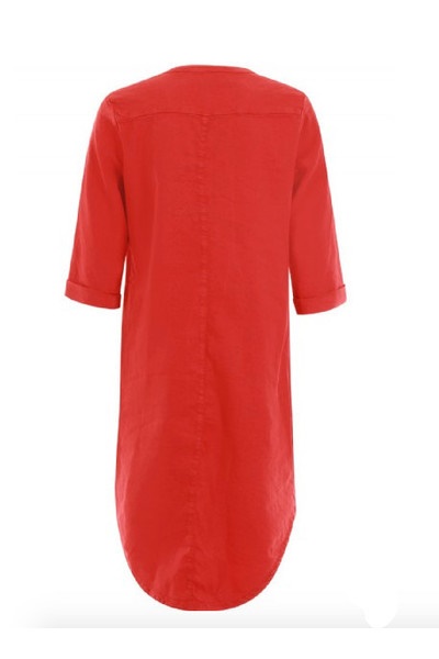 Rode linnen jurk rode-linnen-jurk-81