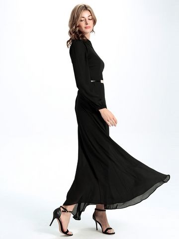Zwarte lange mouwen jurk zwarte-lange-mouwen-jurk-97_7