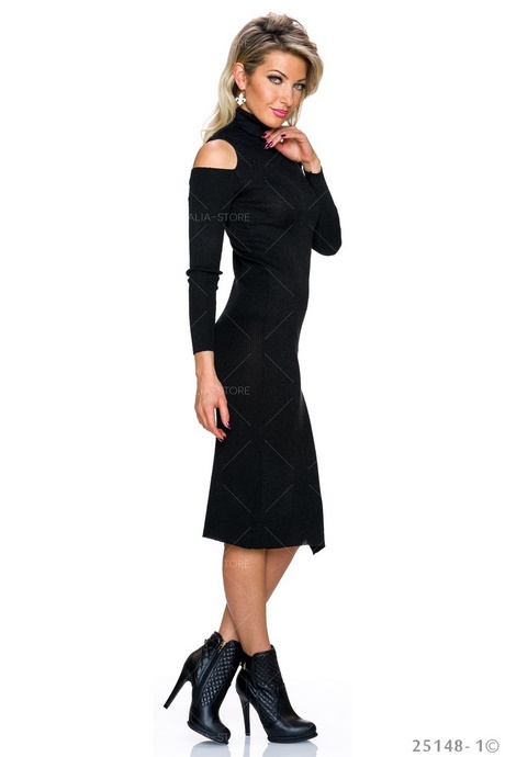 Midi jurk zwart midi-jurk-zwart-20_11