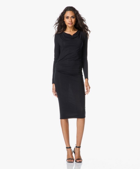 Midi jurk zwart midi-jurk-zwart-20_15