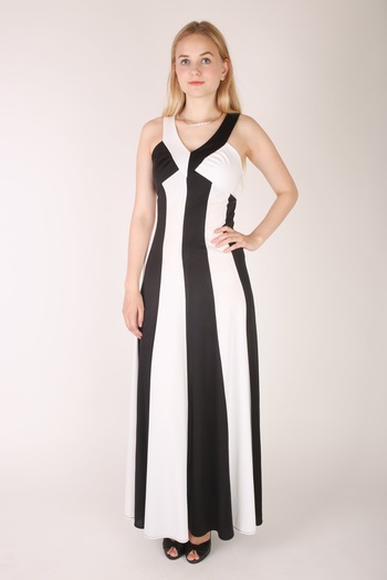 Zwart witte maxi jurk zwart-witte-maxi-jurk-83_8