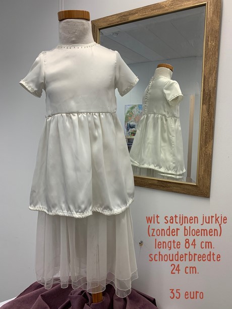 Satijnen jurk wit