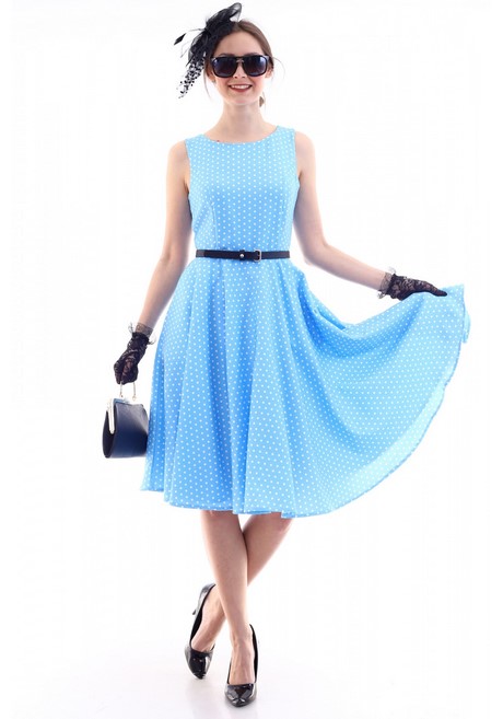 Blauwe en witte gestippelde jurk blauwe-en-witte-gestippelde-jurk-12