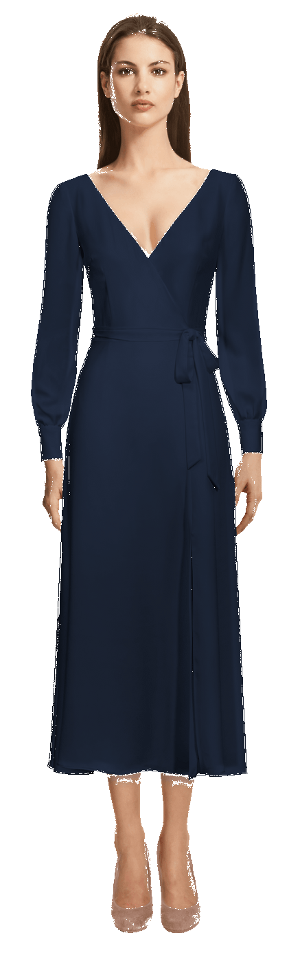 Marineblauwe jurk met lange mouwen marineblauwe-jurk-met-lange-mouwen-50