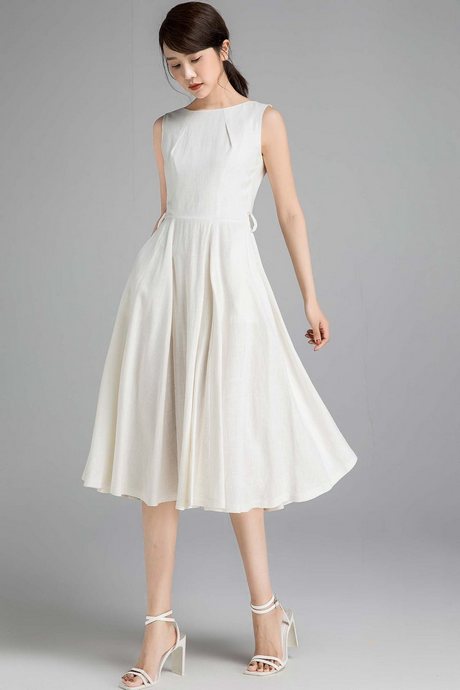 Witte flare jurk witte-flare-jurk-14