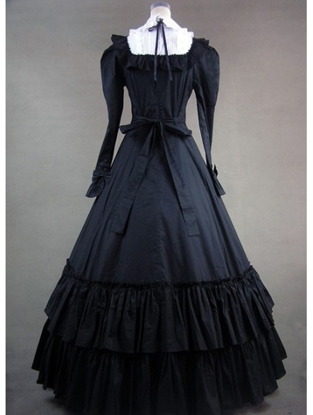 Zwarte victoriaanse jurk zwarte-victoriaanse-jurk-66_3