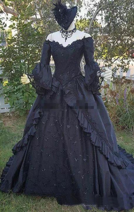 Zwarte victoriaanse jurk zwarte-victoriaanse-jurk-66_6