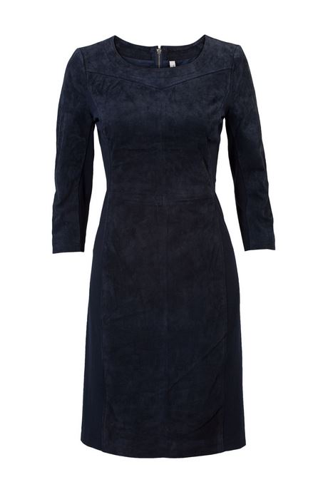 Suede jurk donkerblauw suede-jurk-donkerblauw-89