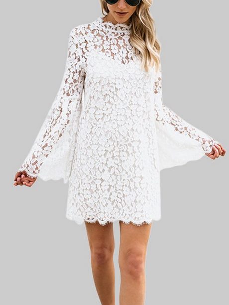 Witte lace jurk