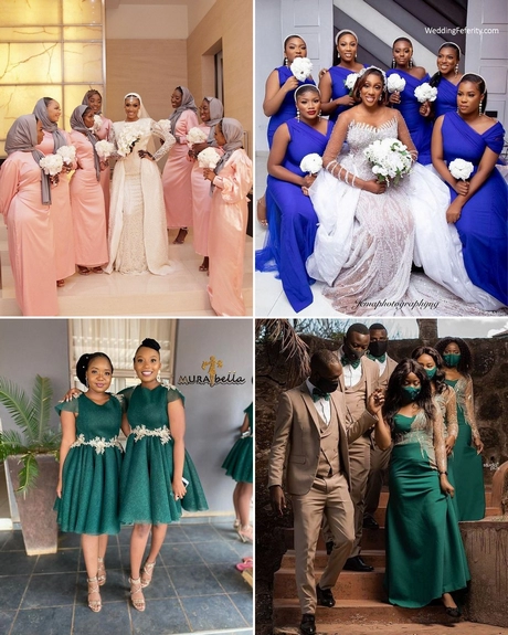 Afrikaanse bruidsmeisjesjurken 2023
