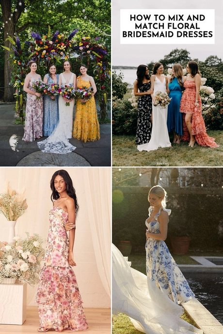 Bloemen bruidsmeisjes jurken 2023