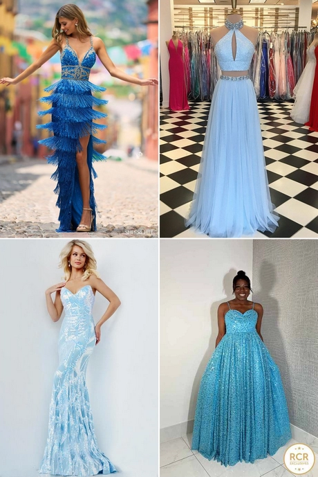 Lichtblauwe prom dresses 2023