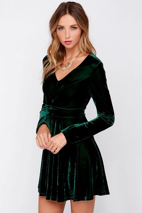 Velours jurk groen velours-jurk-groen-86_16