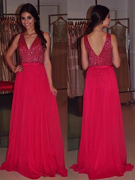Chiffon jurk rood chiffon-jurk-rood-94