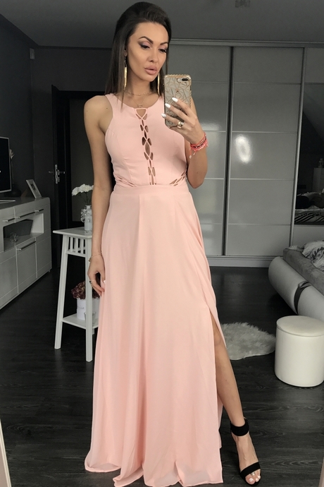 Poeder roze jurk