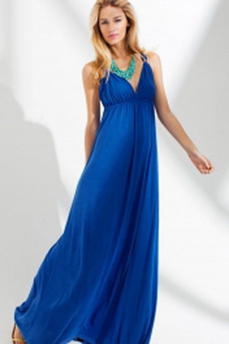 Blauwe maxi dress