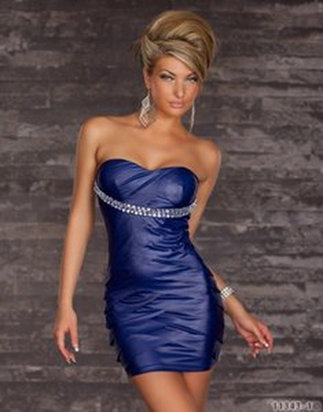 Blauwe strapless jurk blauwe-strapless-jurk-60-19