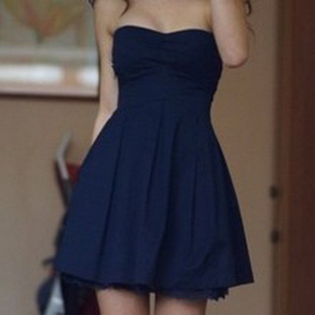 Blauwe strapless jurk blauwe-strapless-jurk-60-3