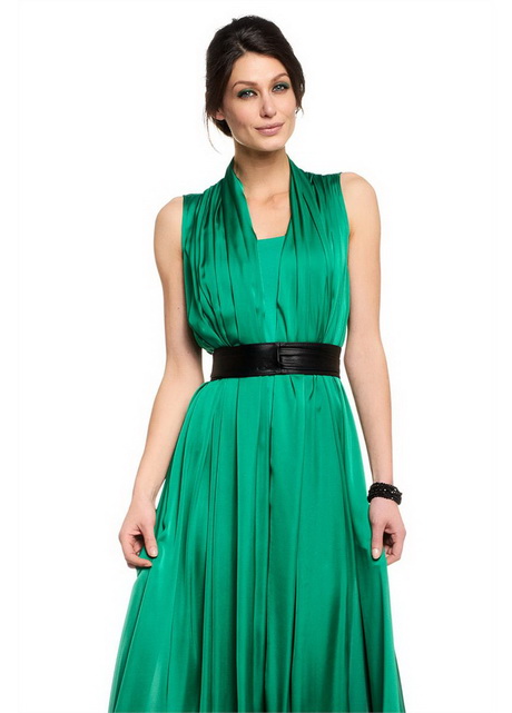 Groene lange jurk