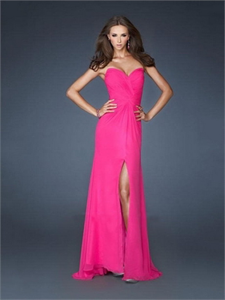 Lange roze jurk