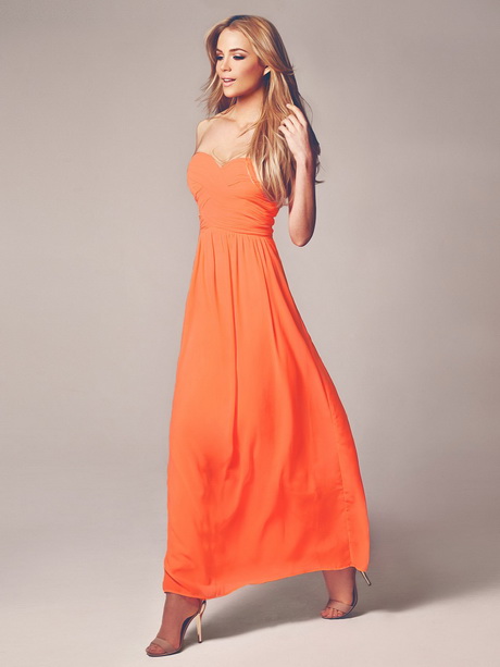 Maxi dress oranje