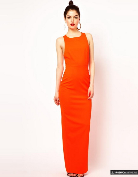 Oranje lange jurk oranje-lange-jurk-95