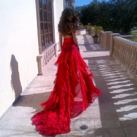 Rode lange jurken