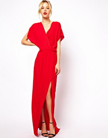 Rode maxi dress