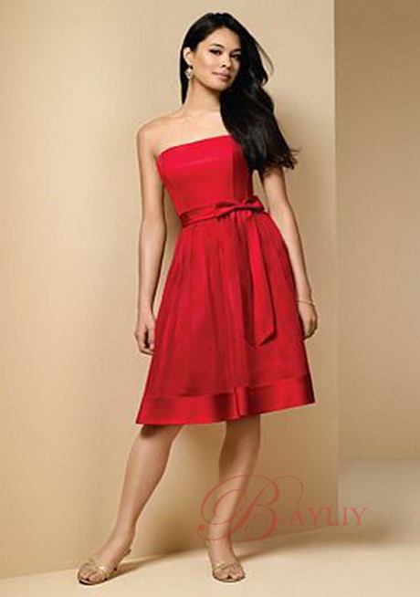 Rode strapless jurk rode-strapless-jurk-96-10