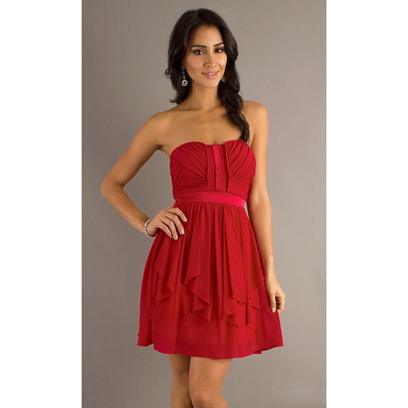 Rode strapless jurk rode-strapless-jurk-96-5