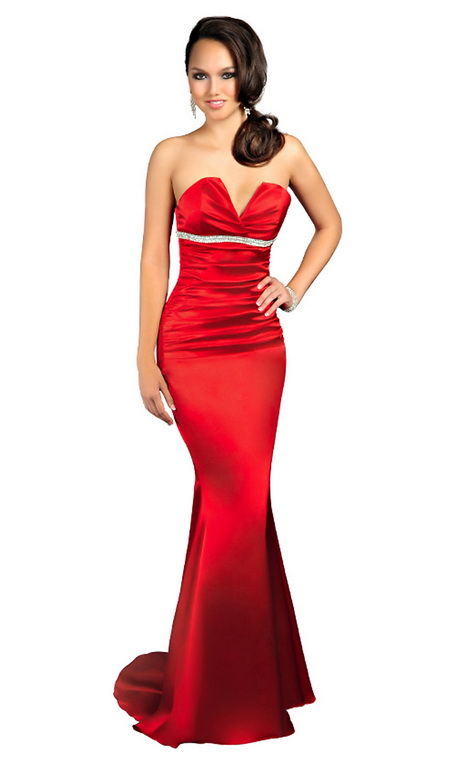 Rode strapless jurk rode-strapless-jurk-96-8